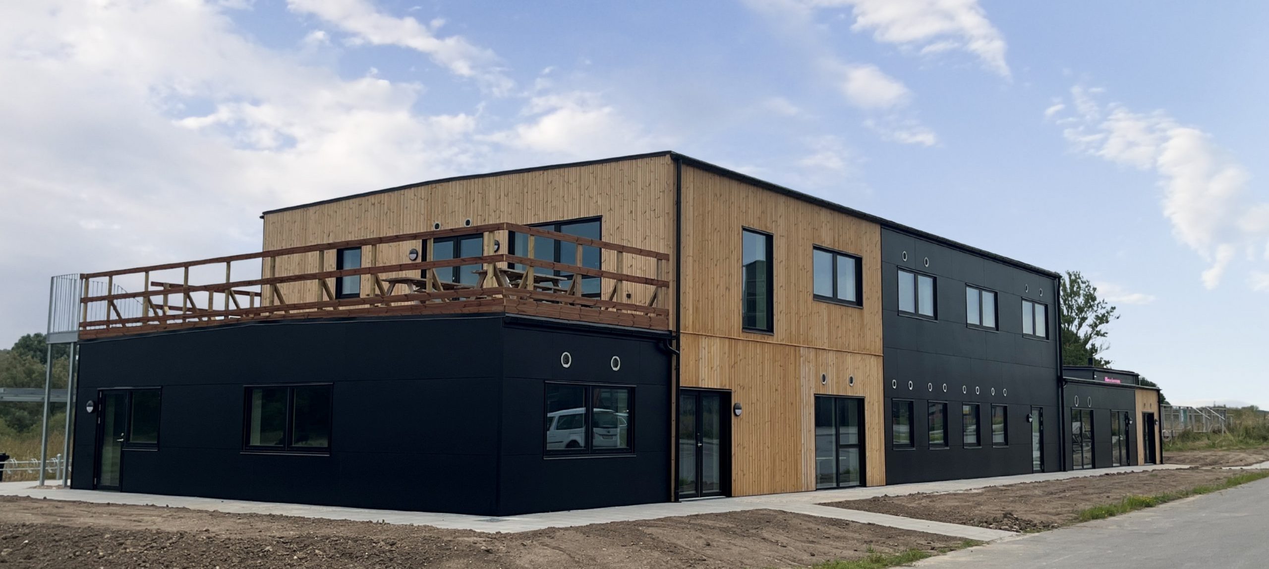 Et billede af DSBs nye kontorbygning i Vinge på sjælland.